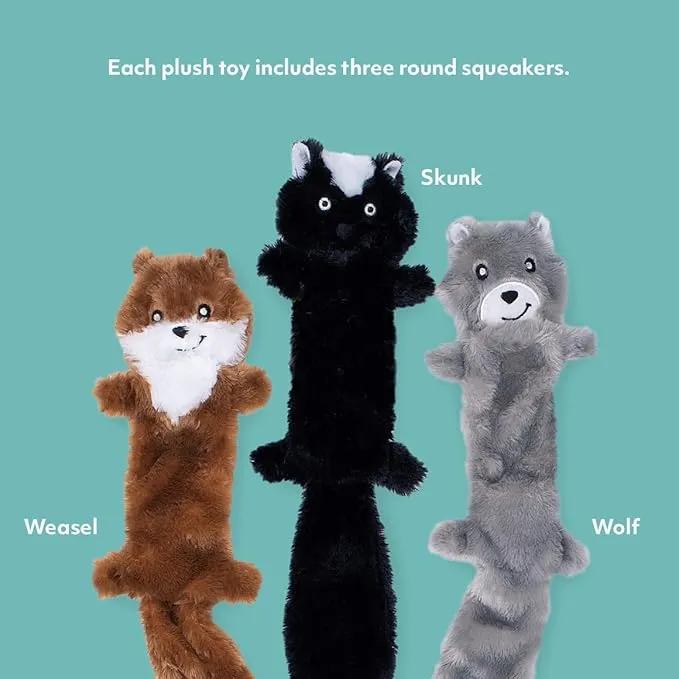 ZippyPaws Skinny Peltz No-Stuffing Plush Toy photo