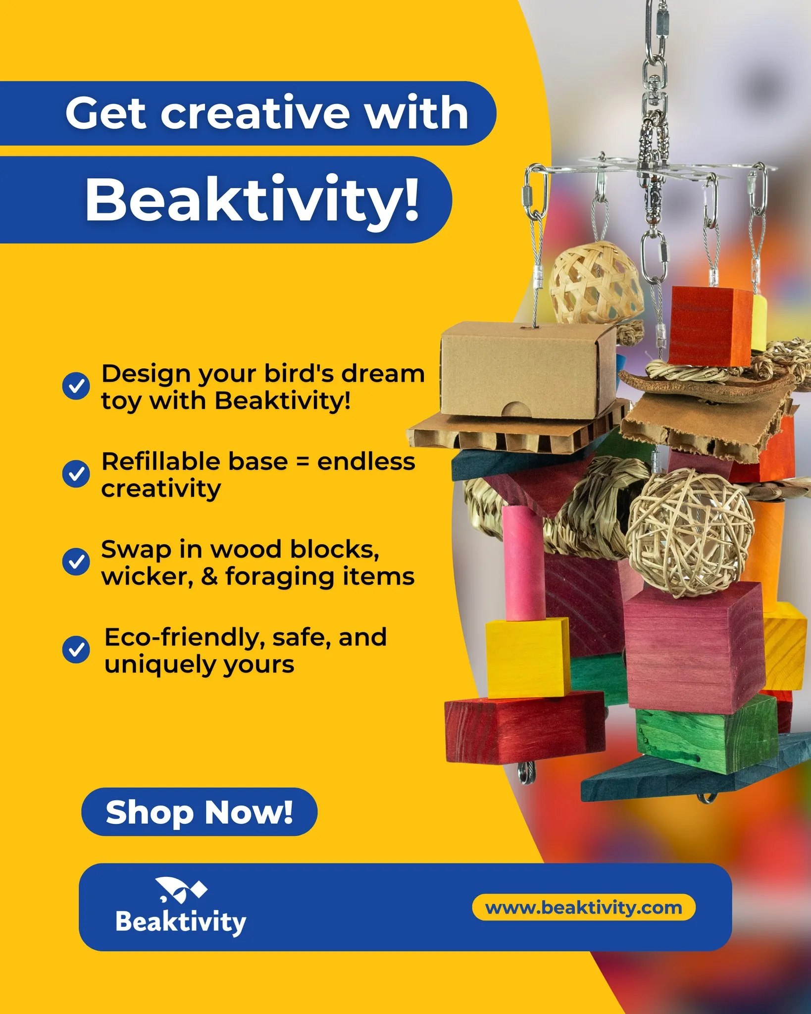 Beaktivity’s Bird Toy Refill Kit